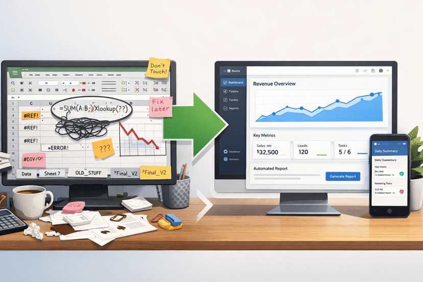 Before and after: From chaotic spreadsheets to automated solutions